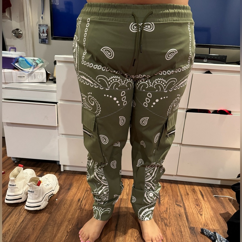 Green Bandana Cargo Pants Large